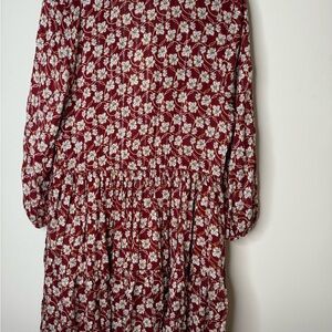 Band of Gypsies | Burgundy Floral Boho Dress
